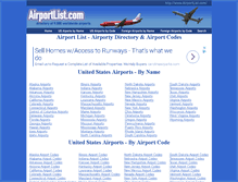 Tablet Screenshot of airportlist.com
